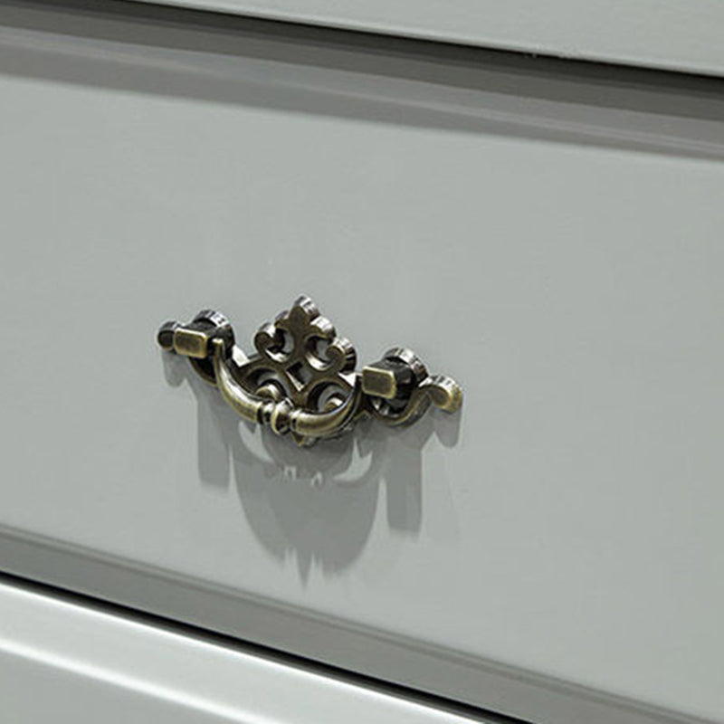 Traditional Bedroom Rubber Wood Storage Chest Vertical Chest with Drawers