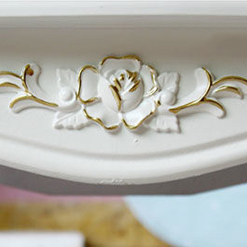 Traditional Bedroom Wooden Storage Chest Vertical Chest in White with Drawers