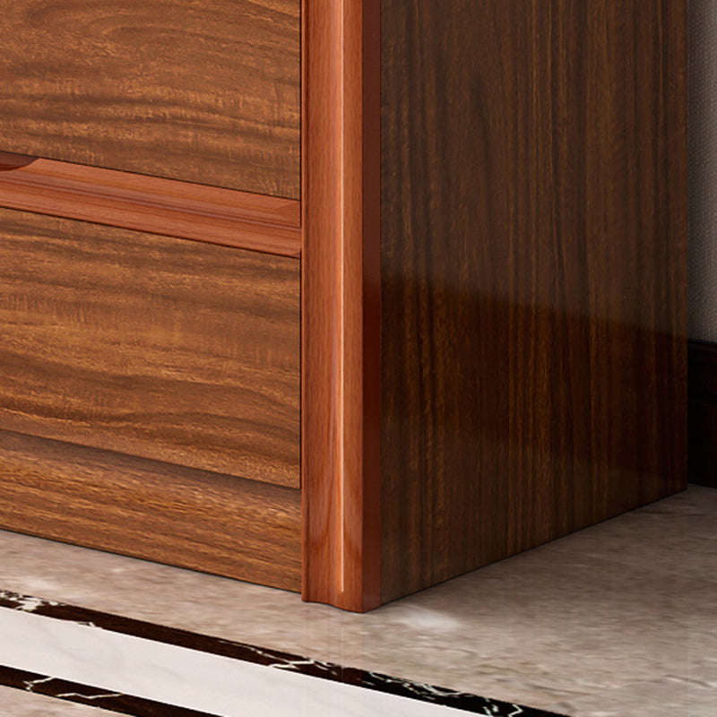 Contemporary Storage Chest Bedroom Chest in Brown with Drawers