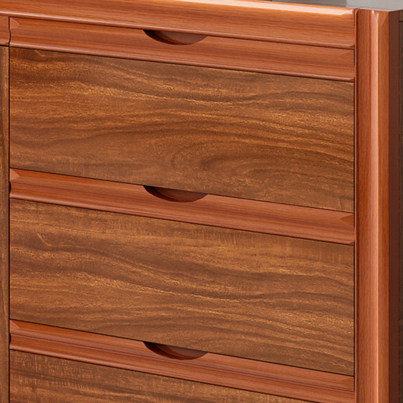 Contemporary Storage Chest Bedroom Chest in Brown with Drawers