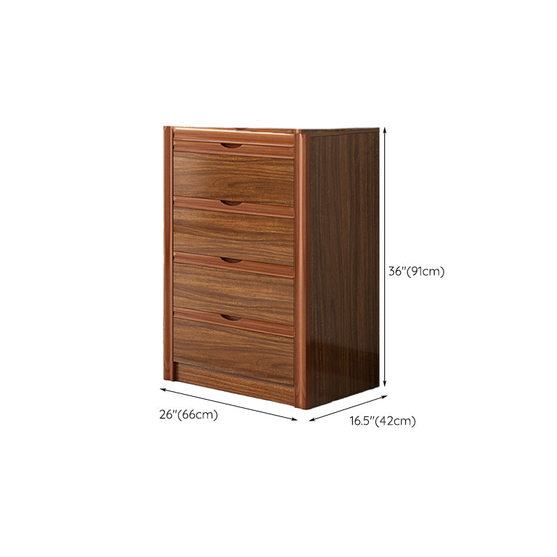 Contemporary Storage Chest Bedroom Chest in Brown with Drawers