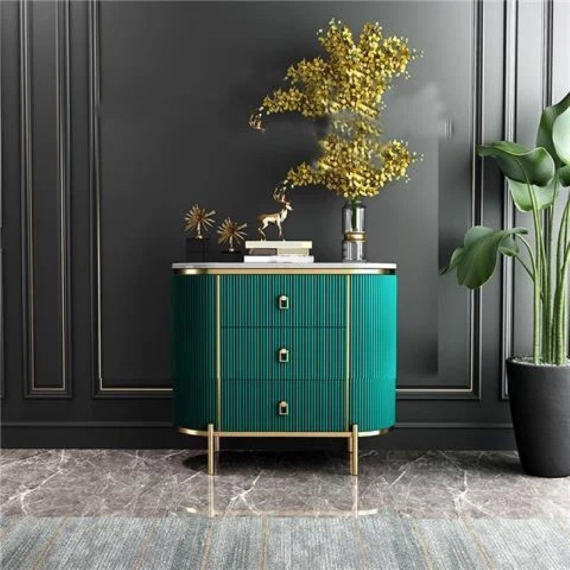 Glam Stone Bedroom Chest 16" Wide Storage Chest with Drawers