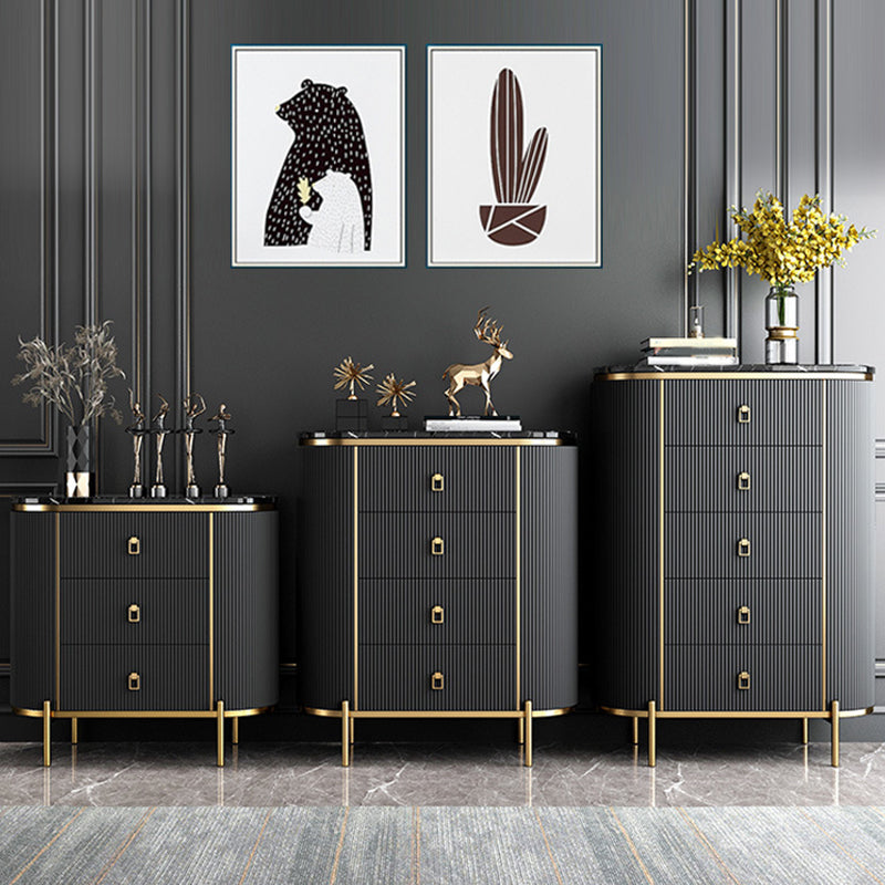 Glam Stone Bedroom Chest 16" Wide Storage Chest with Drawers