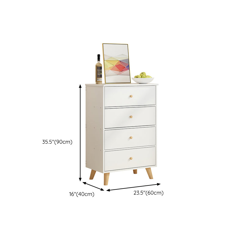 Contemporary Wood Storage Chest Matte Finish Bedroom Dresser