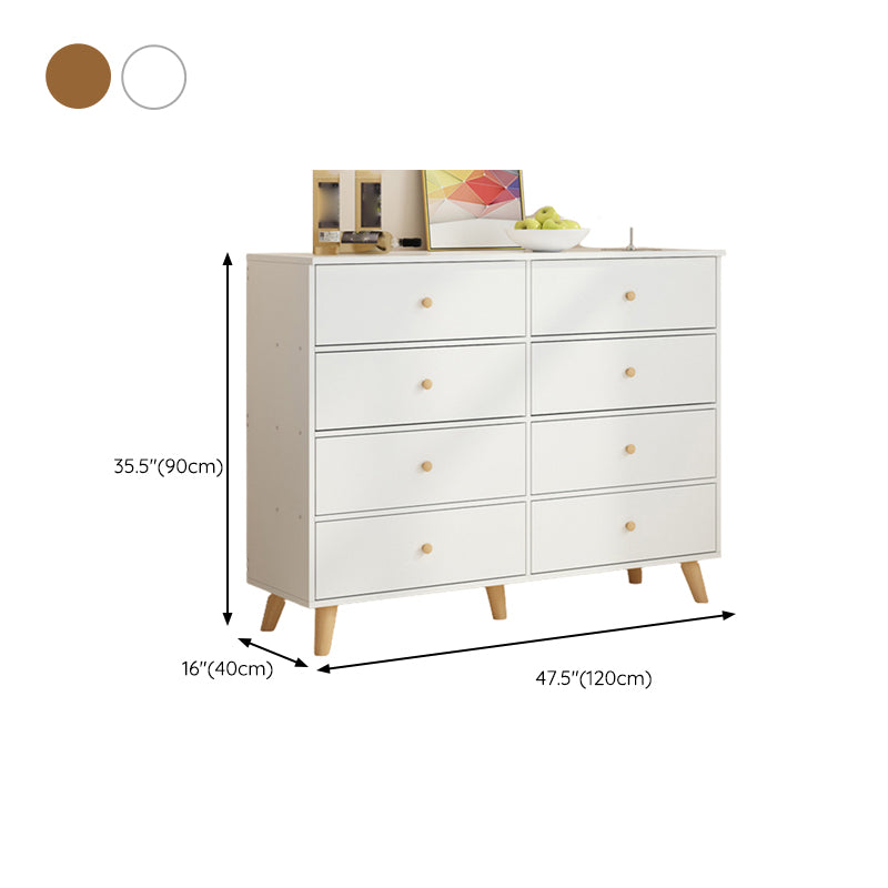 Contemporary Wood Storage Chest Matte Finish Bedroom Dresser
