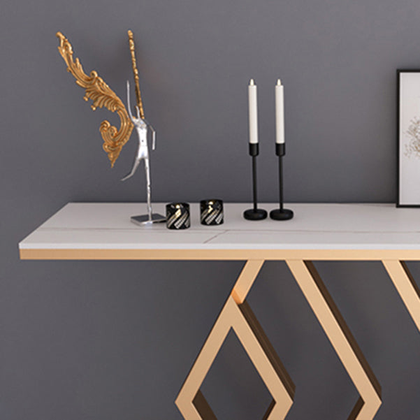 31.5" Tall 1-shelf Console Table Stone Stain Resistant Accent Table