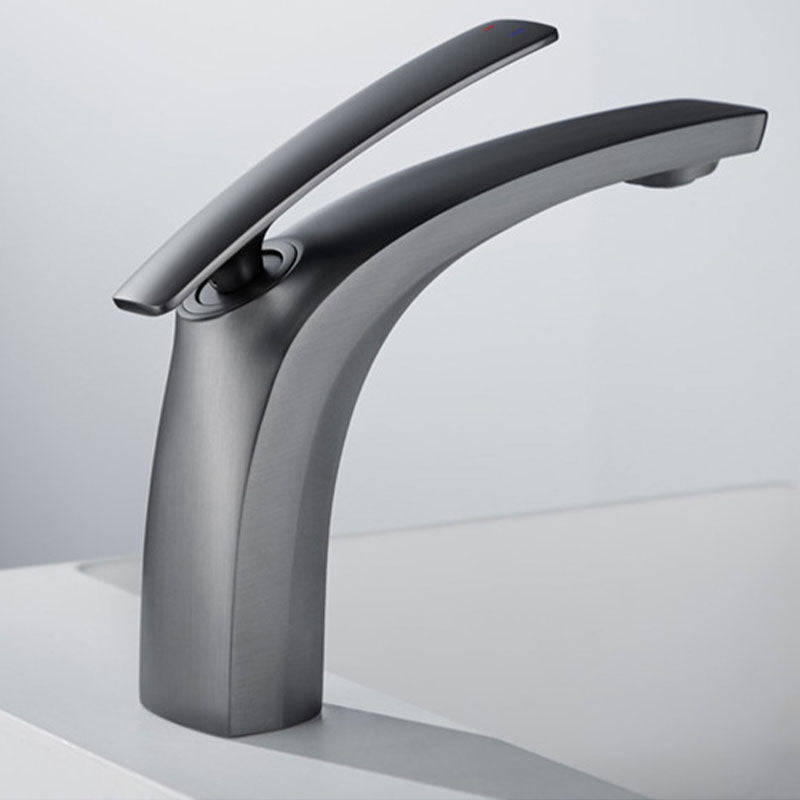 Modern Copper Vessel Faucet Lever Handles Low Arc Vessel Faucet for Bathroom