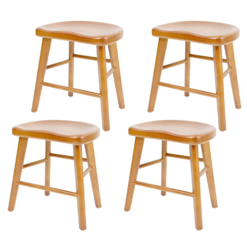 Contemporary Style Solid Wood Home Stool Matte Finish with Footrest