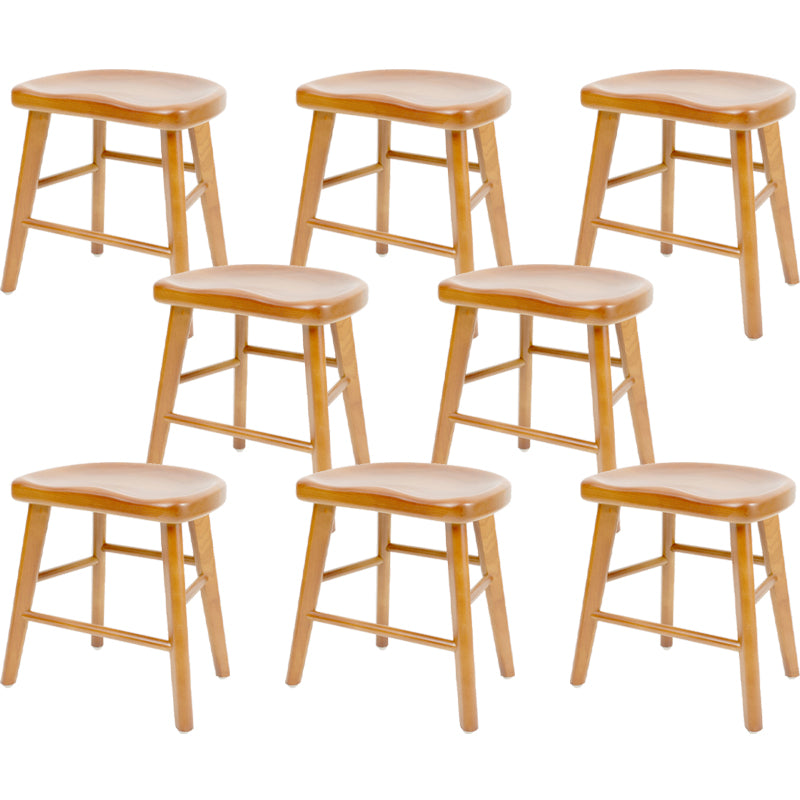 Contemporary Style Solid Wood Home Stool Matte Finish with Footrest