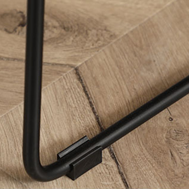 Modern Leather Armless Home Stool Matte Finish Barstool with Footrest