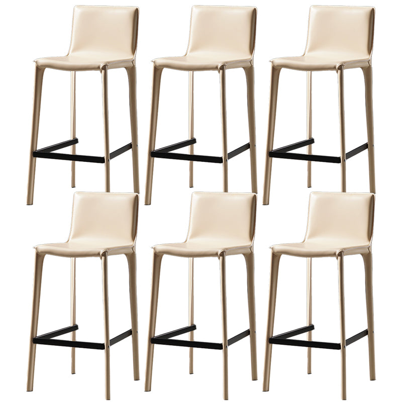 Modern Bar Stool Leather Counter Bar Stool with Metal Legs for Indoor Use
