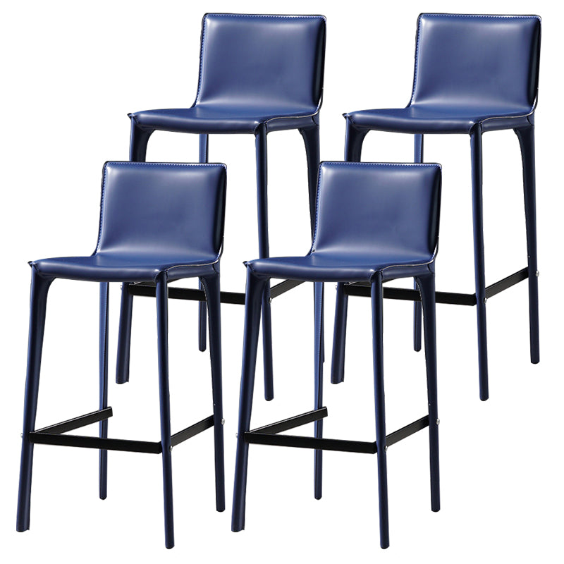 Modern Bar Stool Leather Counter Bar Stool with Metal Legs for Indoor Use