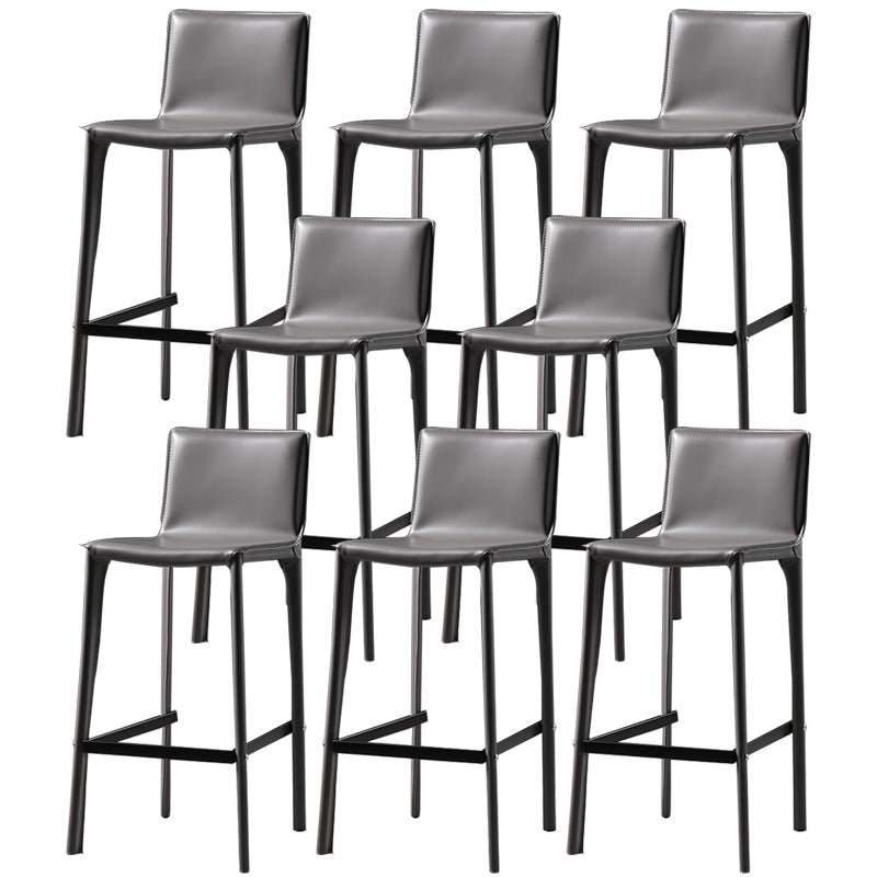 Modern Bar Stool Leather Counter Bar Stool with Metal Legs for Indoor Use