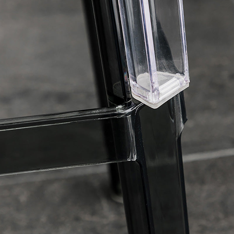 Contemporary Backless Bar-stool Plastic Counter Bar Stool with Plastic Legs for indoor