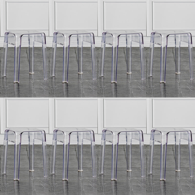 Contemporary Backless Bar-stool Plastic Counter Bar Stool with Plastic Legs for indoor