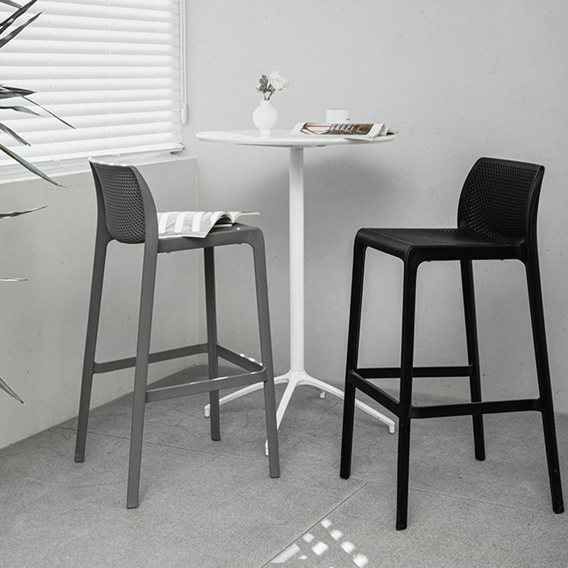 Nordic Style Bar-stool Plastic Counter Bar Stool with 4 Legs for Home
