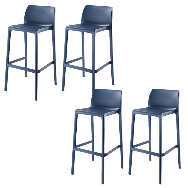 Nordic Style Bar-stool Plastic Counter Bar Stool with 4 Legs for Home