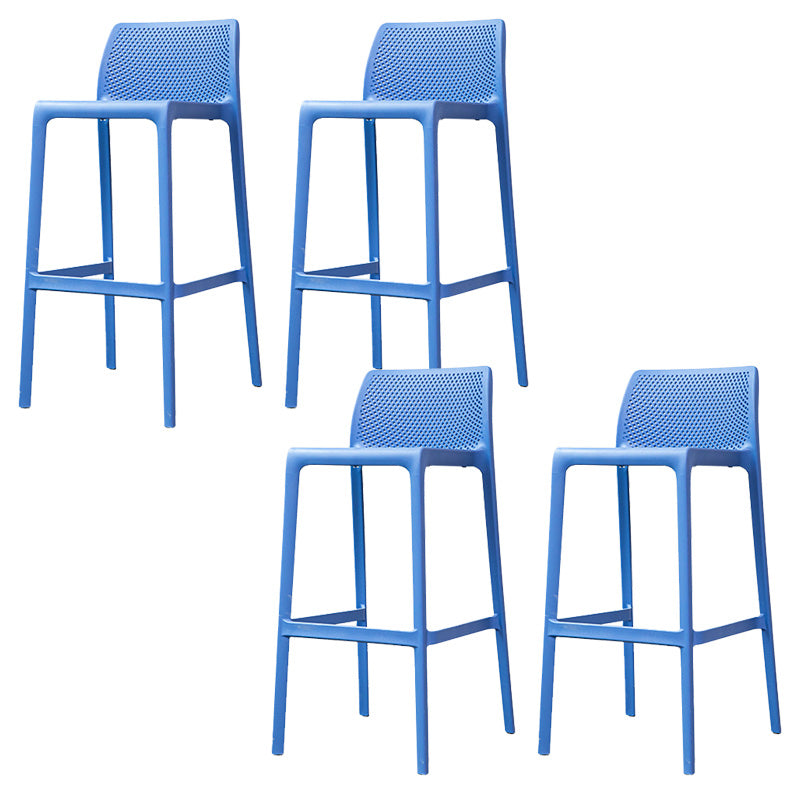 Nordic Style Bar-stool Plastic Counter Bar Stool with 4 Legs for Home