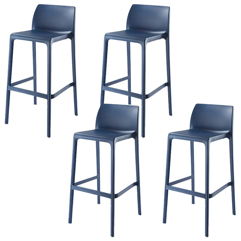 Nordic Style Bar-stool Plastic Counter Bar Stool with 4 Legs for Home