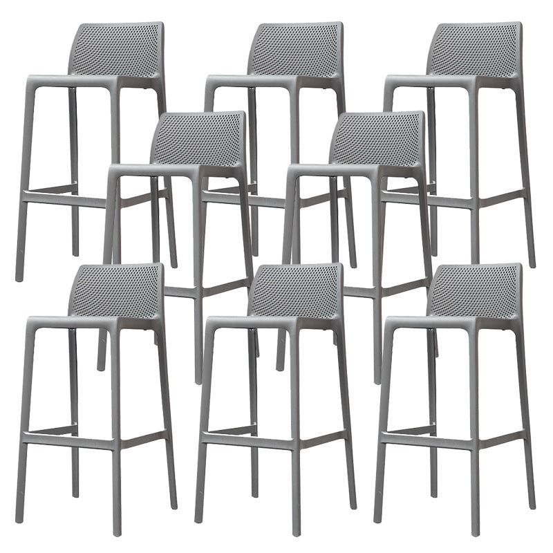 Nordic Style Bar-stool Plastic Counter Bar Stool with 4 Legs for Home