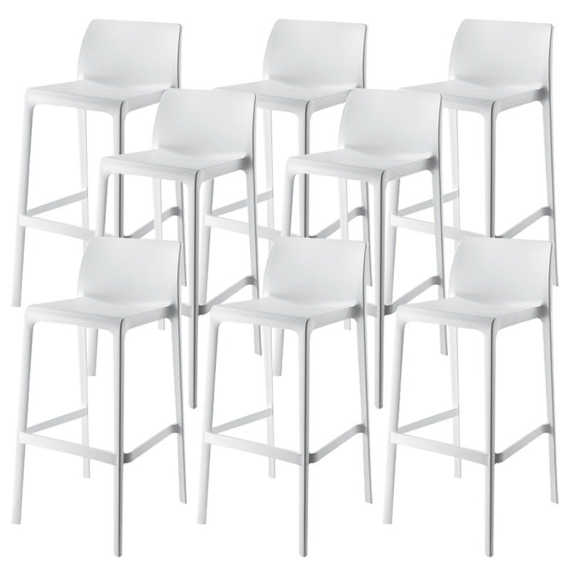 Nordic Style Bar-stool Plastic Counter Bar Stool with 4 Legs for Home