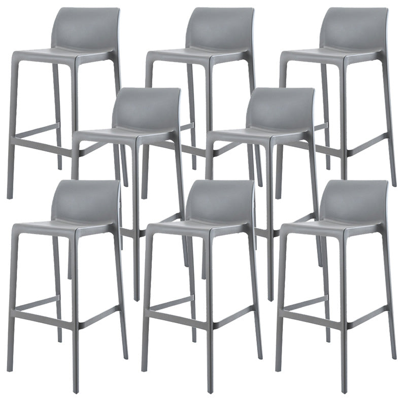 Nordic Style Bar-stool Plastic Counter Bar Stool with 4 Legs for Home