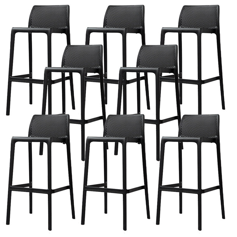 Nordic Style Bar-stool Plastic Counter Bar Stool with 4 Legs for Home