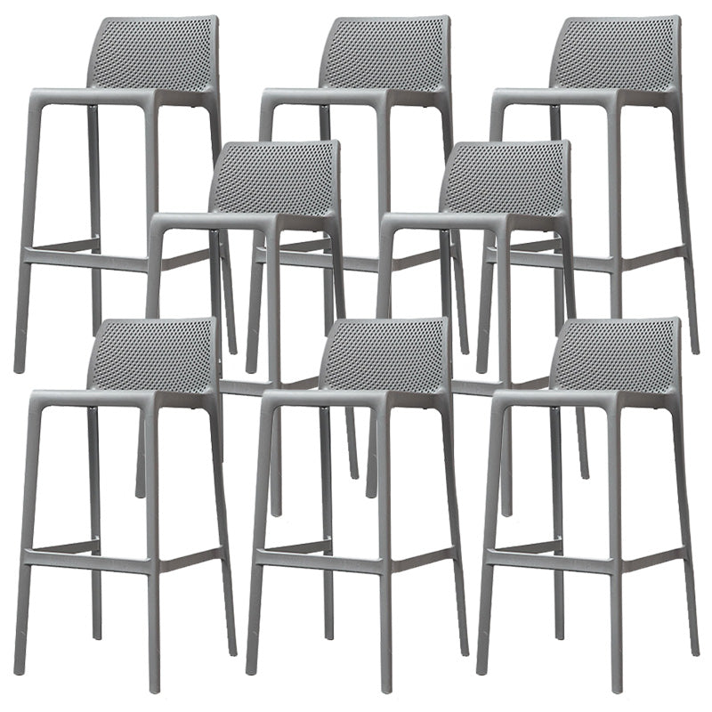 Nordic Style Bar-stool Plastic Counter Bar Stool with 4 Legs for Home