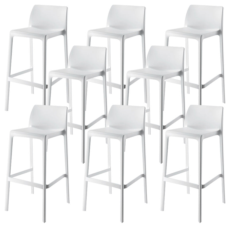 Nordic Style Bar-stool Plastic Counter Bar Stool with 4 Legs for Home