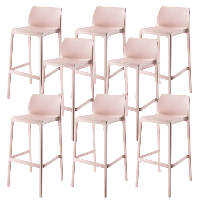 Nordic Style Bar-stool Plastic Counter Bar Stool with 4 Legs for Home