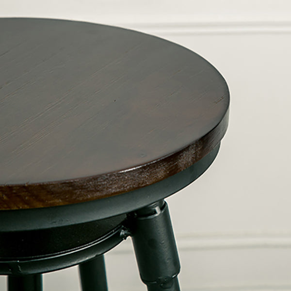 Industrial Armless Rotatable Counter Stool Iron Bar Stool with Pedal