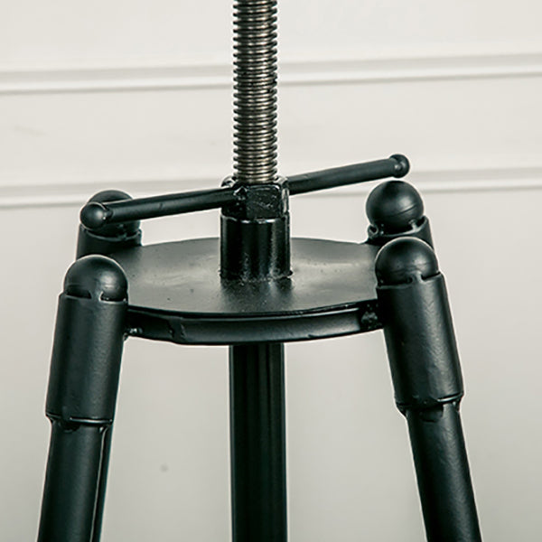 Industrial Armless Rotatable Counter Stool Iron Bar Stool with Pedal