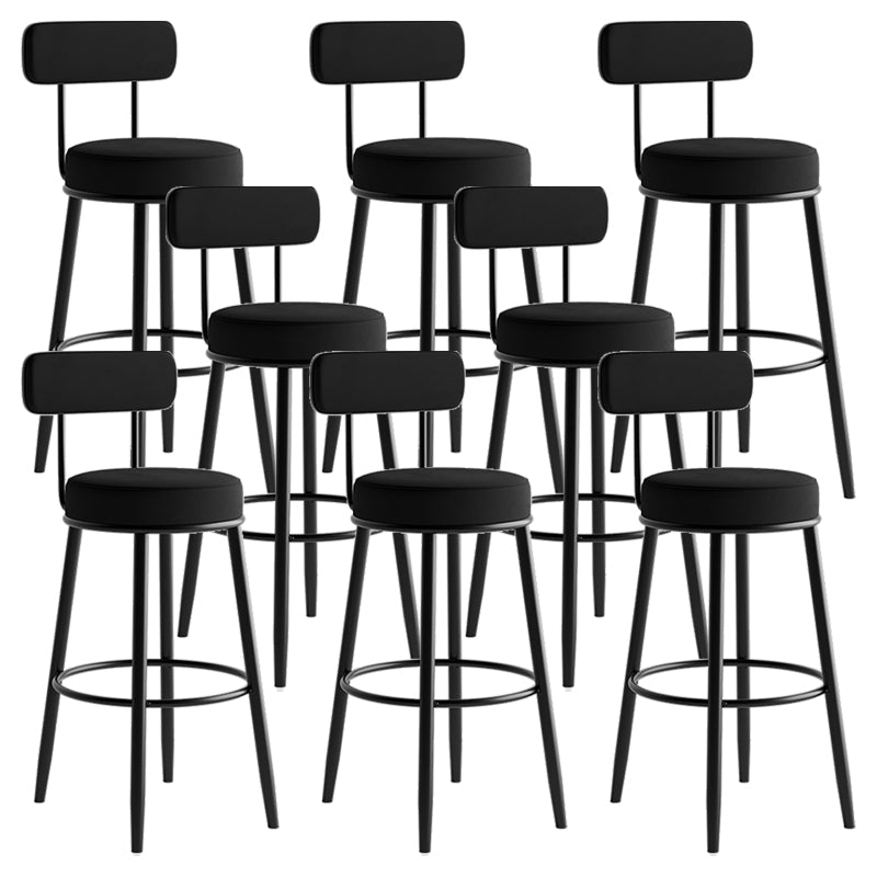 Modern Style Bar-stool Round Counter Bar Stool with Metal Legs for Kitchen