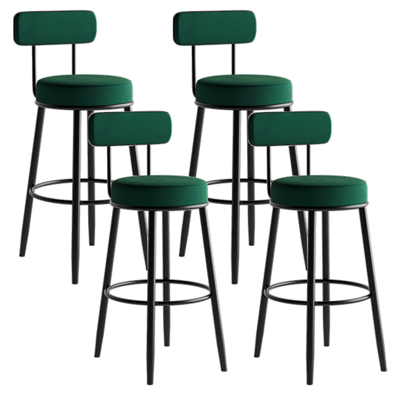 Modern Style Bar-stool Round Counter Bar Stool with Metal Legs for Kitchen