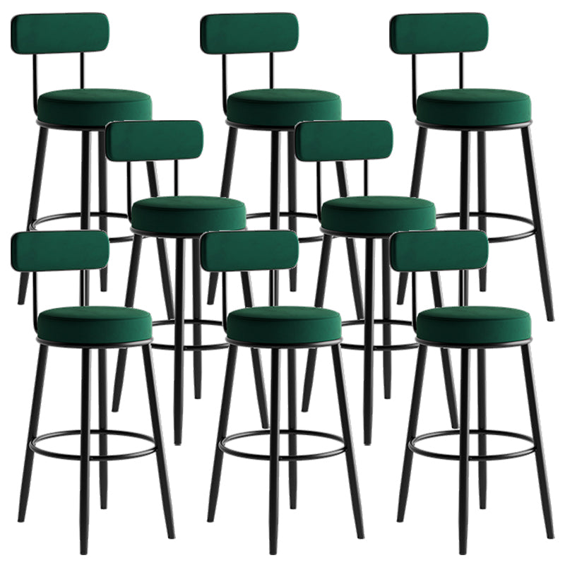 Modern Style Bar-stool Round Counter Bar Stool with Metal Legs for Kitchen