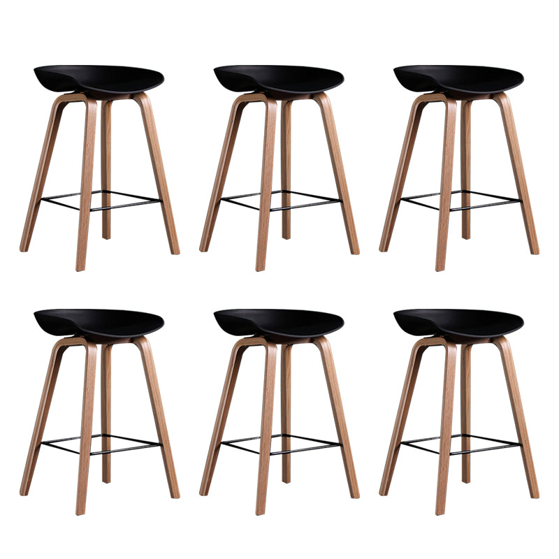 Glam Solid Wood Counter Height Stool Plastic Bar Stool Bar Stool