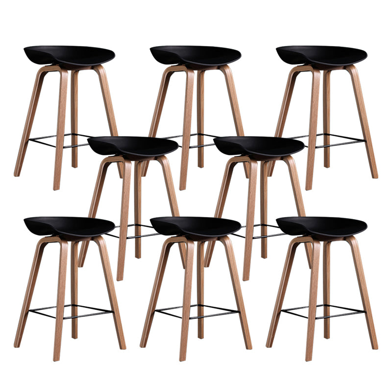 Glam Solid Wood Counter Height Stool Plastic Bar Stool Bar Stool