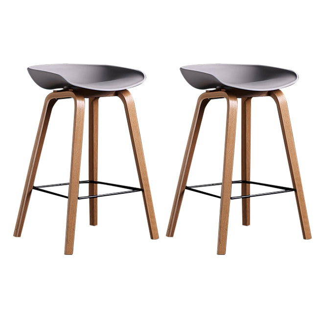 Glam Solid Wood Counter Height Stool Plastic Bar Stool Bar Stool