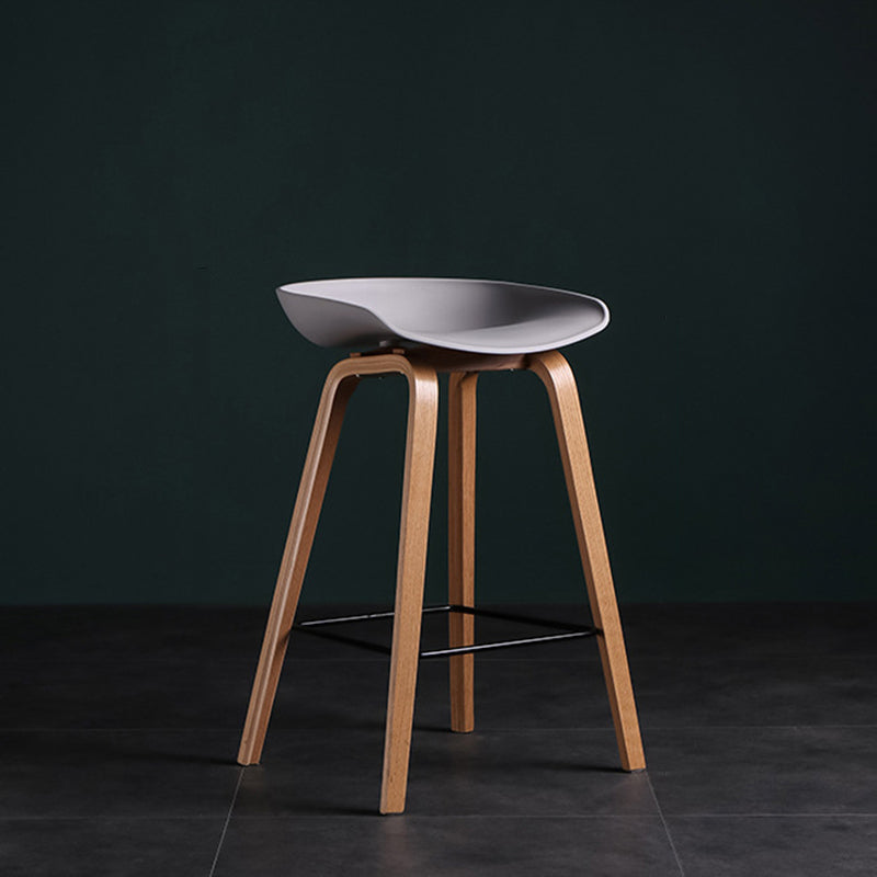 Glam Solid Wood Counter Height Stool Plastic Bar Stool Bar Stool