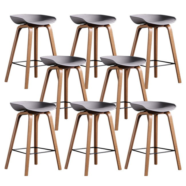 Glam Solid Wood Counter Height Stool Plastic Bar Stool Bar Stool