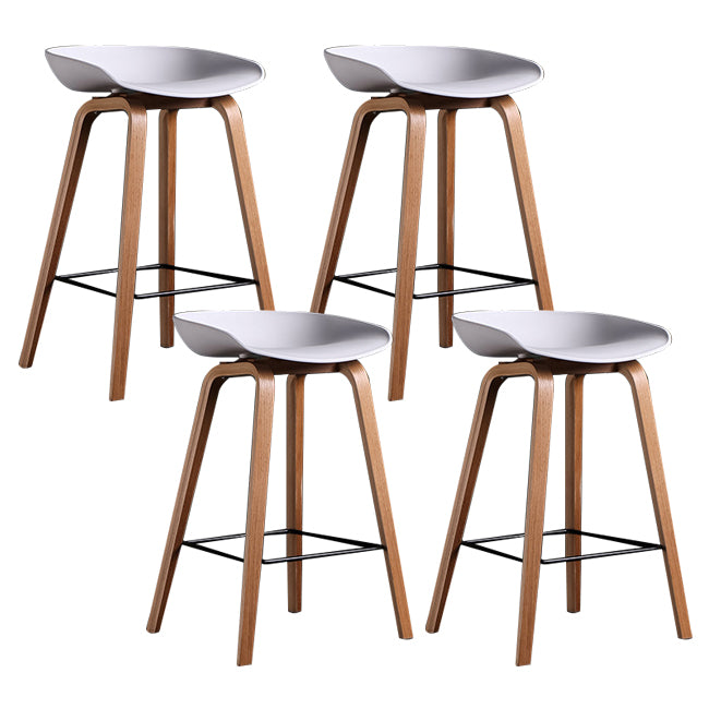 Glam Solid Wood Counter Height Stool Plastic Bar Stool Bar Stool