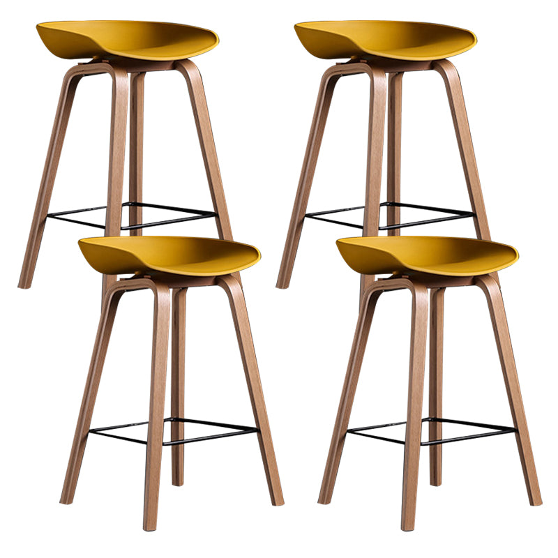 Glam Solid Wood Counter Height Stool Plastic Bar Stool Bar Stool