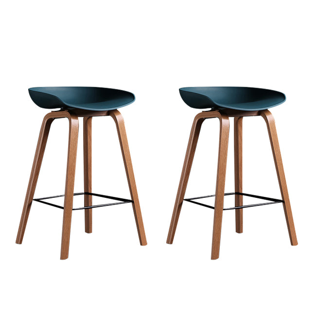 Glam Solid Wood Counter Height Stool Plastic Bar Stool Bar Stool