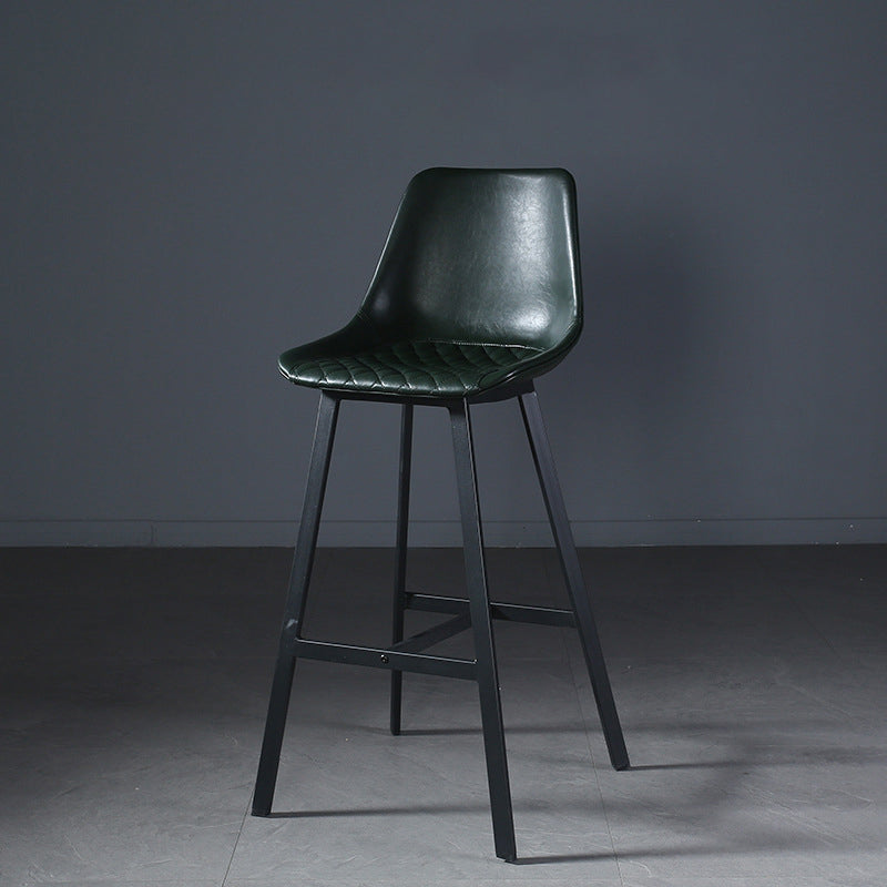 Modern PU Leather Bar-stool Bucket Seat Counter Bar Stool with Metal Legs