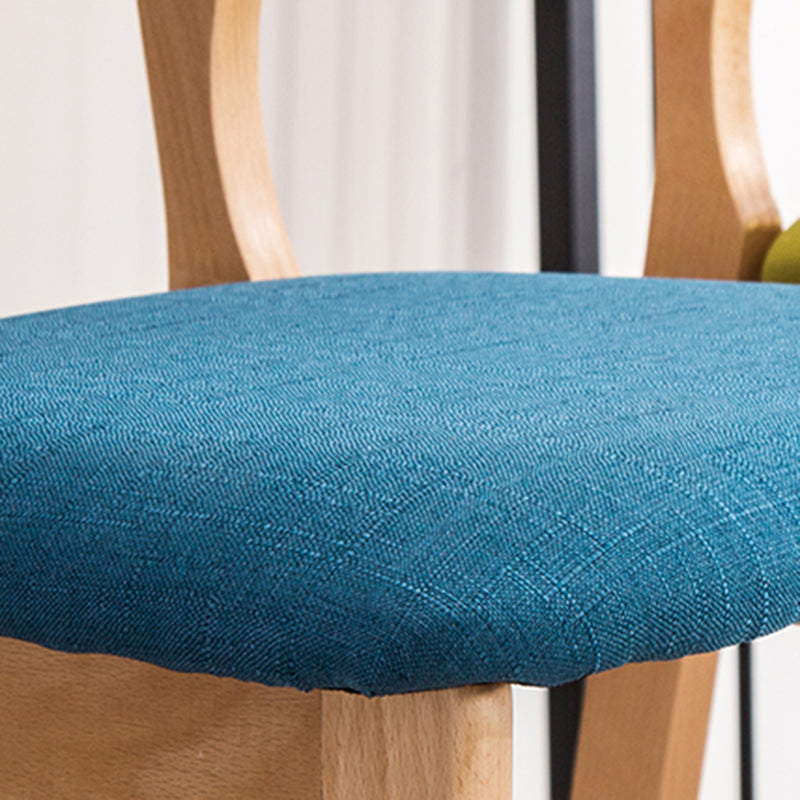 Industrial Style Bar-stool Square Seat Counter Bar Stool with Wooden Legs