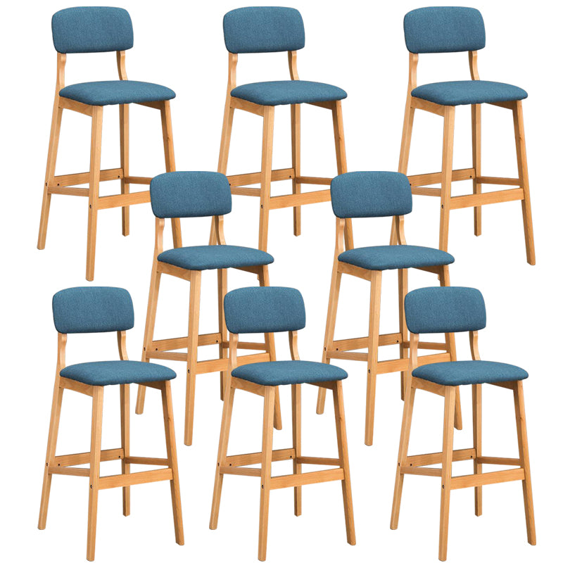 Industrial Style Bar-stool Square Seat Counter Bar Stool with Wooden Legs