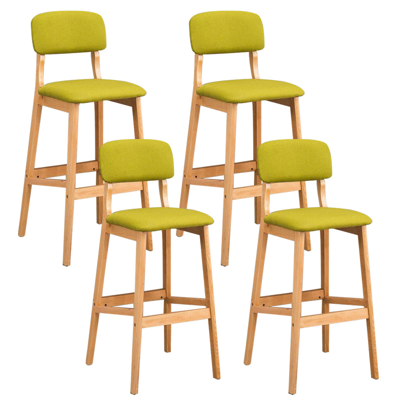 Industrial Style Bar-stool Square Seat Counter Bar Stool with Wooden Legs