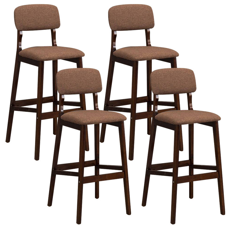 Industrial Style Bar-stool Square Seat Counter Bar Stool with Wooden Legs