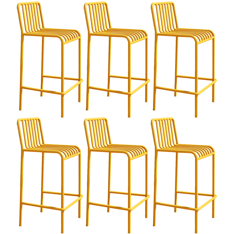 Industrial Low Back Counter Stool Metal Counter Stools for Home Use