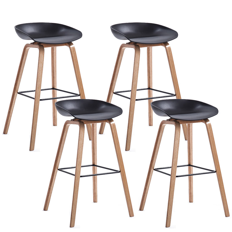 Contemporary Style Plastic Counter Stool Counter Height Bucket Bar Stool